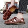 Summer new men's large size casual handmade sandals fashion trend all sandals beach shoes 38-47