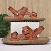 Men's summer big pier layer cowhide beach sandals casual retro comfortable trend men slippers 38-46