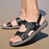 Men's summer big pier layer cowhide beach sandals casual retro comfortable trend men slippers 38-46
