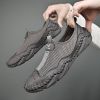 Men's summer new mesh breathable comfortable large size handmade bean shoes slip-on loafers loafers